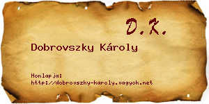 Dobrovszky Károly névjegykártya